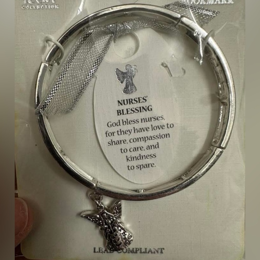 Nurse Angel Silver Charm Bracelet